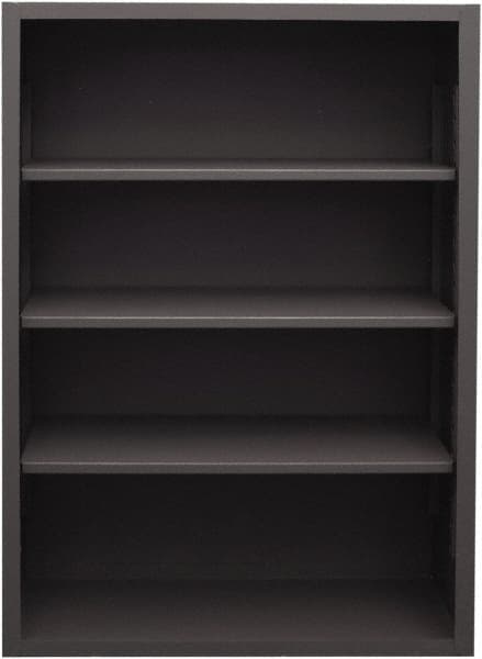 Durham - 3 Shelves, 3,600 Lb Capacity, Closed Shelving System - 48" Wide x 24" Deep x 60" High, Gray - Exact Tooling