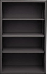 Durham - 3 Shelves, 5,700 Lb Capacity, Closed Shelving System - 36" Wide x 24" Deep x 60" High, Gray - Exact Tooling