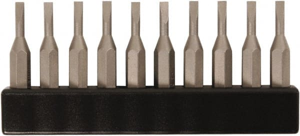 Wiha - 4mm Blade, 5/32" Drive Slotted Screwdriver Bit - 1-7/64" OAL - Exact Tooling