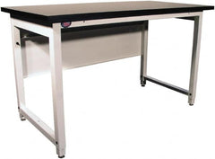 Proline - 60 Wide x 30" Deep x 40" High, Chem-Guard Workbench - Adjustable Height Legs, White - Exact Tooling