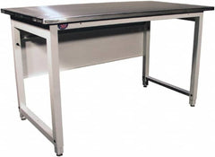 Proline - 60 Wide x 30" Deep x 40" High, Stainless Steel Workbench - Adjustable Height Legs, Light Gray - Exact Tooling