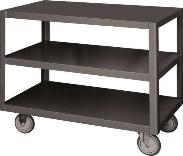 Durham - Mobile Table - Steel, Fixed Leg, Gray, 72" Long x 36" Deep x 30-1/4" High - Exact Tooling
