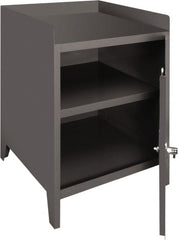 Durham - 1 Shelf Locking Storage Cabinet - Steel, 24" Wide x 24" Deep x 35-1/2" High, Gray - Exact Tooling