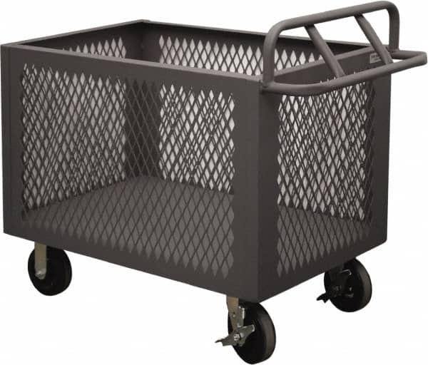 Durham - 2,000 Lb Load Capacity, Steel Box Truck - 48" Wide x 30" Long x 29-1/2" High, Gray - Exact Tooling