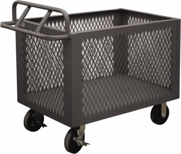 Durham - 2,000 Lb Load Capacity, Steel Box Truck - 48" Wide x 24" Long x 29-1/2" High, Gray - Exact Tooling
