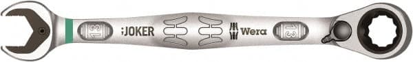 Wera - 14mm 12 Point Combination Wrench - 15° Offset Angle, 7-15/32" OAL, Chrome Molybdenum Steel, Chrome Finish - Exact Tooling