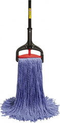 O-Cedar - Blue Deck Mop - 5" Long x 1-1/4" Wide Head, 60" Long Handle, Cotton Blend Head - Exact Tooling