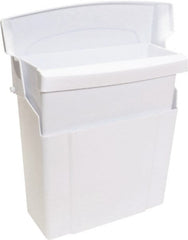 O-Cedar - Plastic Feminine Hygiene Product Receptacle - Surface Mount, 12" High x 5" Wide x 10" Deep, White - Exact Tooling