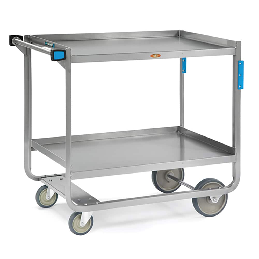 Lakeside - Carts; Type: Utility Cart ; Load Capacity (Lb.): 1000.000 ; Number of Slots: 0 ; Number of Shelves: 2 ; Width (Inch): 25-7/8 ; Length (Inch): 42 - Exact Tooling