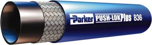 Parker - 5/8" ID x 0.91" OD CTL Push-on Air Hose - 350 Working psi, -55 to 302°F, Blue - Exact Tooling
