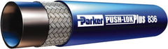 Parker - 5/8" ID x 0.91" OD CTL Push-on Air Hose - 350 Working psi, -55 to 302°F, Blue - Exact Tooling