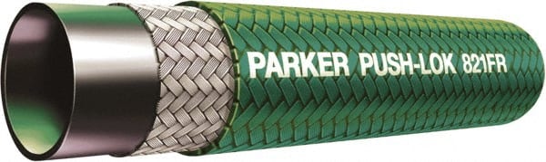 Parker - 3/8" ID x 0.63" OD CTL Push-on Air Hose - 300 Working psi, -40 to 212°F, Green - Exact Tooling