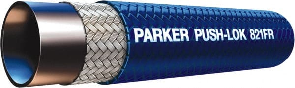 Parker - 3/8" ID x 0.63" OD CTL Push-on Air Hose - 300 Working psi, -40 to 212°F, Blue - Exact Tooling