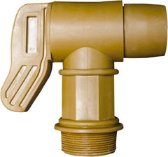 Detco - 2" NPT Plastic Rigid Drum Faucet - No Arrester, Manual Closing, 5" Long Extension - Exact Tooling