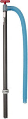 Detco - 4.57 Strokes per Gal, 1-3/8" Outlet, Plastic Hand Operated Drum Pump - 28 oz per Stroke, 39-1/2" OAL, For 55 Gal Drums - Exact Tooling