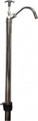 Detco - 5.8 Strokes per Gal, 3/4" Outlet, Metal Hand Operated Drum Pump - 22 oz per Stroke, 42-1/2" OAL, For 15 to 55 Gal Drums - Exact Tooling