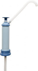 Detco - 16 Strokes per Gal, 1/2" Outlet, Plastic Hand Operated Drum Pump - 8 oz per Stroke, 11" OAL, For 15 to 55 Gal Drums - Exact Tooling