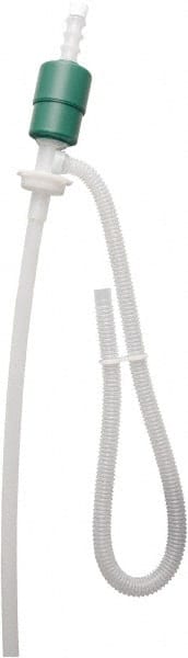Detco - 7/8" Outlet, 7 GPM, Plastic Hand Operated Siphon Pump - 44" OAL, For 15 to 55 Gal Drums - Exact Tooling