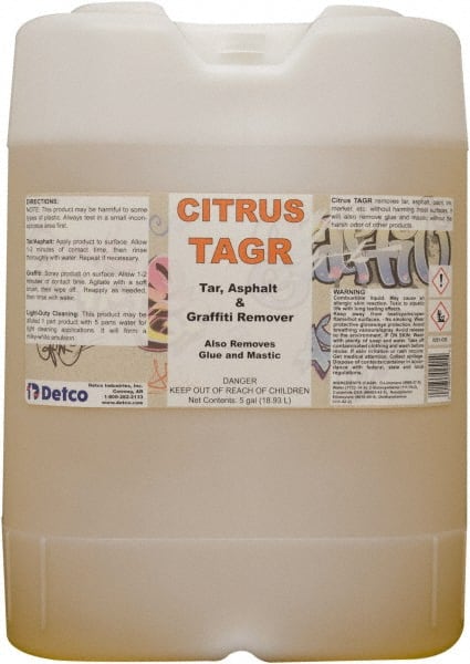 Detco - 5 Gal Drum Graffiti/Vandal Mark Remover - VOC Content g/L 533, Removes Graffiti - Exact Tooling