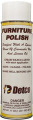 Detco - 20 fl oz Aerosol Furniture Polish - Lemon Scented, Aerosol Can Container - Exact Tooling