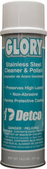 Detco - 20 fl oz Aerosol Stainless Steel Cleaner & Polish - Lemon Scented, Aerosol Can Container - Exact Tooling