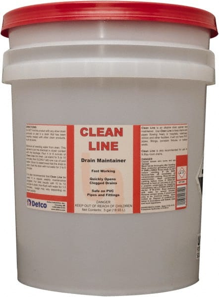 Detco - 5 Gal Liquid Drain Opener - Unscented, Pail - Exact Tooling