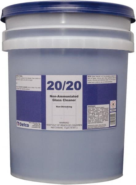 Detco - 5 Gal Pail Mint Glass Cleaner - Use on Glass - Exact Tooling