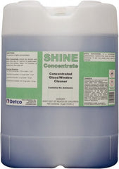 Detco - 5 Gal Drum Unscented Glass Cleaner - Concentrated, Use on Glass - Exact Tooling