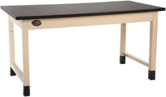 Proline - 60 Wide x 30" Deep x 36" High, Chem-Guard Workbench - Adjustable Height Legs, Light Beige - Exact Tooling