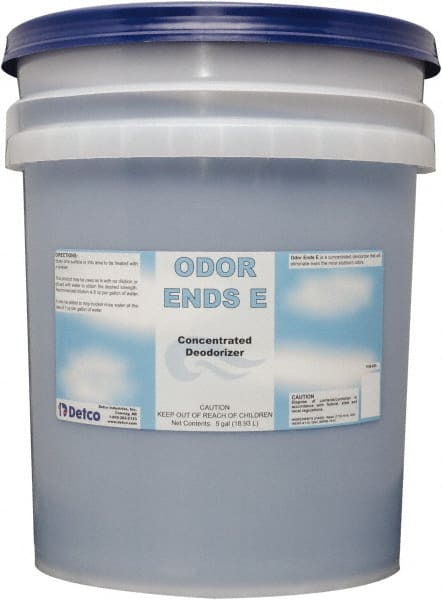 Detco - 5 Gal Pail Deodorizer - Liquid, Unscented, Concentrated, Environmentally Safe - Exact Tooling