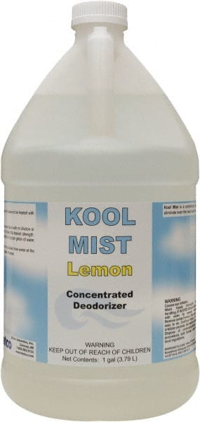 Detco - 1 Gal Bottle Deodorizer - Liquid, Lemon Scent, Concentrated, Environmentally Safe - Exact Tooling