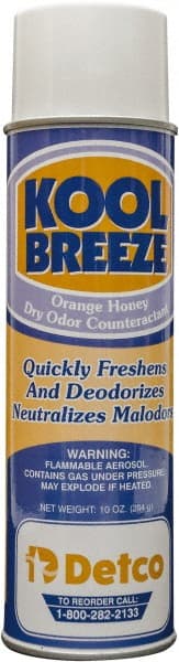 Detco - 20 oz Aerosol Can Deodorizer - Aerosol, Orange-Honey Scent, Environmentally Safe - Exact Tooling