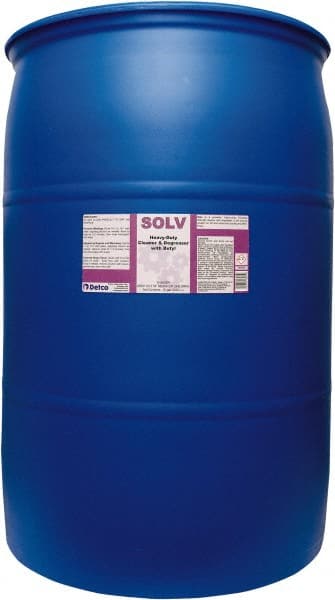 Detco - 55 Gal Drum Cleaner/Degreaser - Liquid, Butyl-Based, Unscented - Exact Tooling
