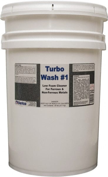 Detco - 50 Lb Bucket Cleaner/Degreaser - Granular, Alkaline, Unscented - Exact Tooling
