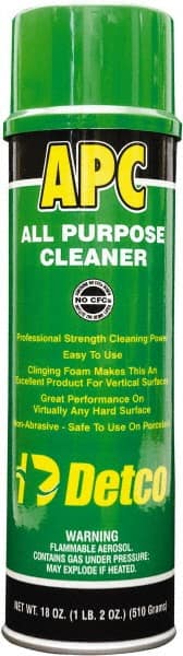 Detco - 20 oz Aerosol All-Purpose Cleaner - Aerosol, Butyl-Based, Lemon - Exact Tooling