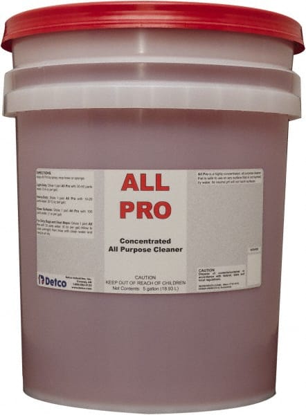 Detco - 5 Gal Bucket All-Purpose Cleaner - Liquid, Neutral Cleaner, Citrus - Exact Tooling