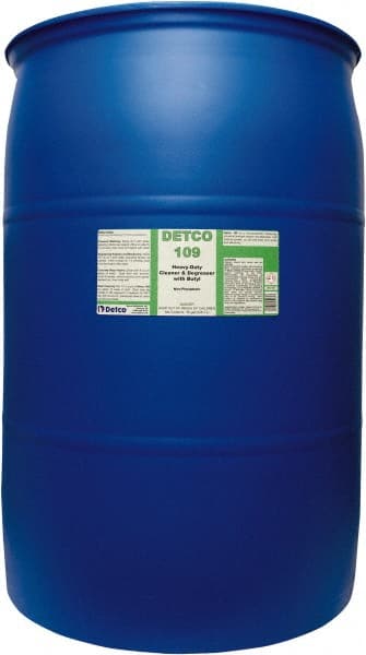 Detco - 55 Gal Drum Cleaner/Degreaser - Liquid, Butyl-Based, Unscented - Exact Tooling