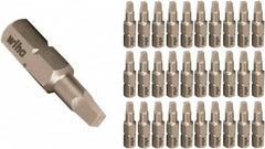 Wiha - 1/4" Drive, #3 Insert Screwdriver Bit - 25mm OAL - Exact Tooling