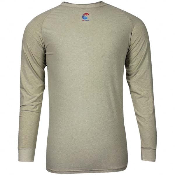 National Safety Apparel - Size L Tan Flame Resistant/Retardant Long Sleeve Base Layer Shirt - Exact Tooling