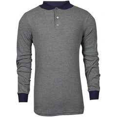 National Safety Apparel - Size XL Gray Flame Resistant/Retardant Long Sleeve T-Shirt - Exact Tooling