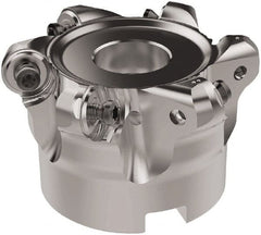 Seco - 63mm Cut Diam, 6mm Max Depth, 22mm Arbor Hole, 6 Inserts, RNMU12.. Insert Style, Indexable Copy Face Mill - R220.28 Cutter Style, 11,200 Max RPM, 40mm High, Through Coolant, Series R220 - Exact Tooling