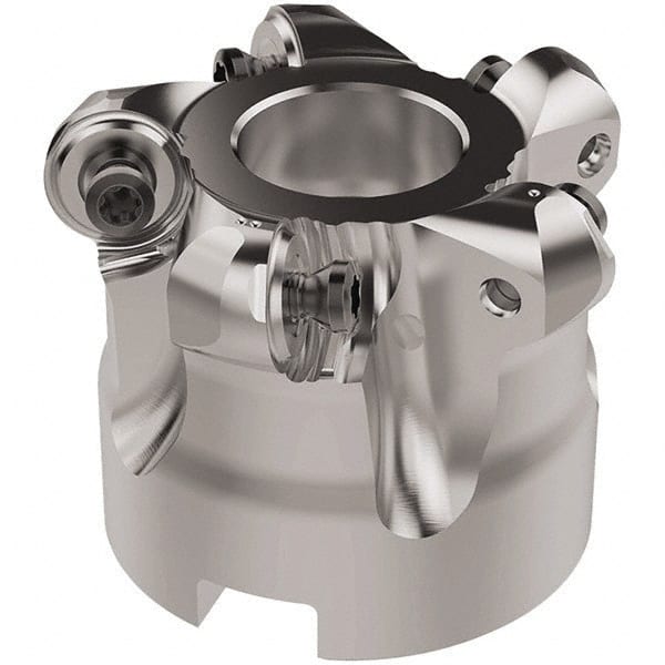 Seco - 50mm Cut Diam, 6mm Max Depth, 22mm Arbor Hole, 5 Inserts, RNMU12.. Insert Style, Indexable Copy Face Mill - R220.28 Cutter Style, 12,500 Max RPM, 40mm High, Through Coolant, Series R220 - Exact Tooling