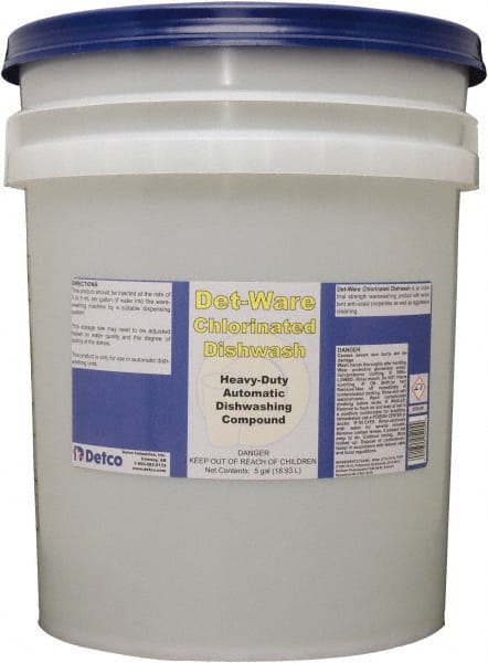 Detco - 5 Gal Pail Automatic Dishwashing Liquid - Unscented - Exact Tooling