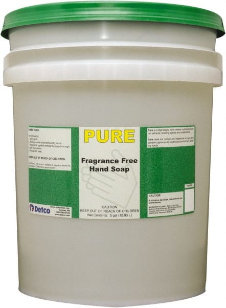 Detco - 5 Gal Pail Liquid Hand Cleaner - Pale Yellow, Fragrance Free Scent - Exact Tooling
