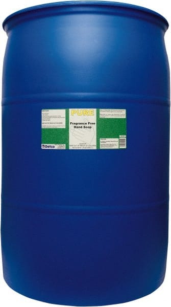 Detco - 55 Gal Drum Liquid Hand Cleaner - Pale Yellow, Fragrance Free Scent - Exact Tooling