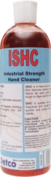 Detco - 16 oz Squeeze Bottle Liquid Hand Cleaner - Orange (Color), Lemon Lime Scent - Exact Tooling
