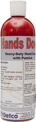 Detco - 16 oz Squeeze Bottle Gel Hand Cleaner with Grit - Red, Cherry Scent - Exact Tooling