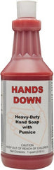 Detco - 32 oz Squeeze Bottle Gel Hand Cleaner with Grit - Red, Cherry Scent - Exact Tooling