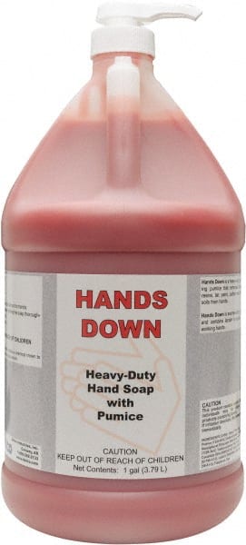 Detco - 1 Gal Pump Bottle Gel Hand Cleaner with Grit - Red, Cherry Scent - Exact Tooling