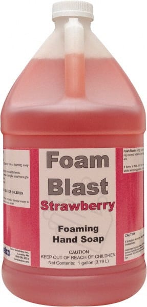 Detco - 1 Gal Pump Bottle Liquid Hand Cleaner - Red, Strawberry Scent - Exact Tooling